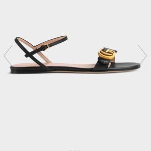 Double G leather sandals black... wore one time